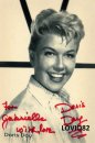 8)<!-- s8) -->  Hi!

I wrote to ms. Doris Day sending 2 pictures.
They returned back signed n personalized but Im sure theyre secretarial because I saw some IP and original autographs of her and the "D" is too different. Then ms. Day is more or less 90 y.o.... her handwrite cannot be so clear! Anyway.... a sort of success!

(15th August - 6th Dec. 2011)

<!-- Image --> - <!-- Image -->

<!-- Image --> - <!-- Image -->

Adress used: 

DORIS DAY
c/o Overlook Foundation
PO Box 223163
Carmel, CA 93922
USA

CIAO CIAO<br><img border=
